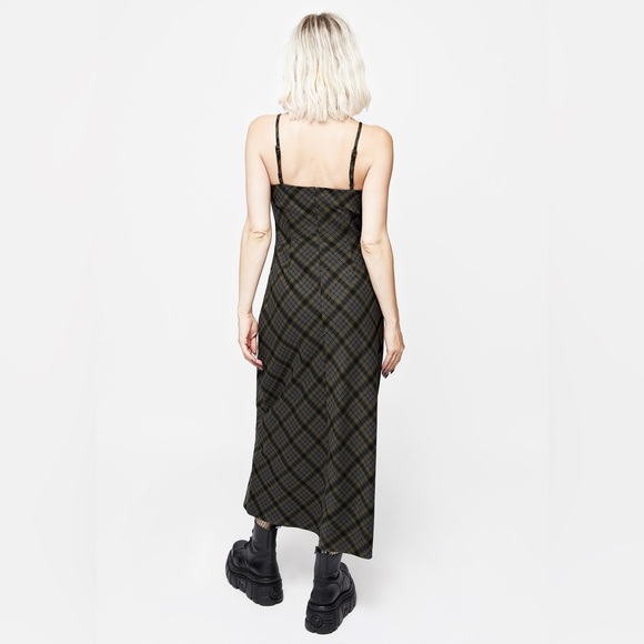 NWT Disturbia Reseda Check Midaxi Cami Dress US 14 / UK 18 - Picture 2 of 5